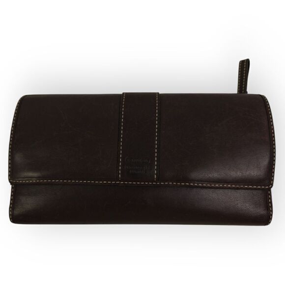 VTG COACH BROWN GENUINE LEATHER WALLET PURSE - Picture 4 of 7